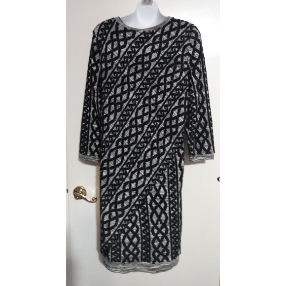 Anthropologie MOTH black lattice sweater dress M - Picture 5 of 15